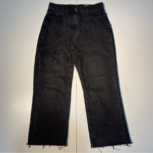 Black Frayed Hem Jeans